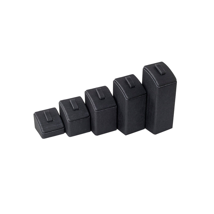 5 Tier Ring Stand Black Leatherette - BOX FOR BRITAIN