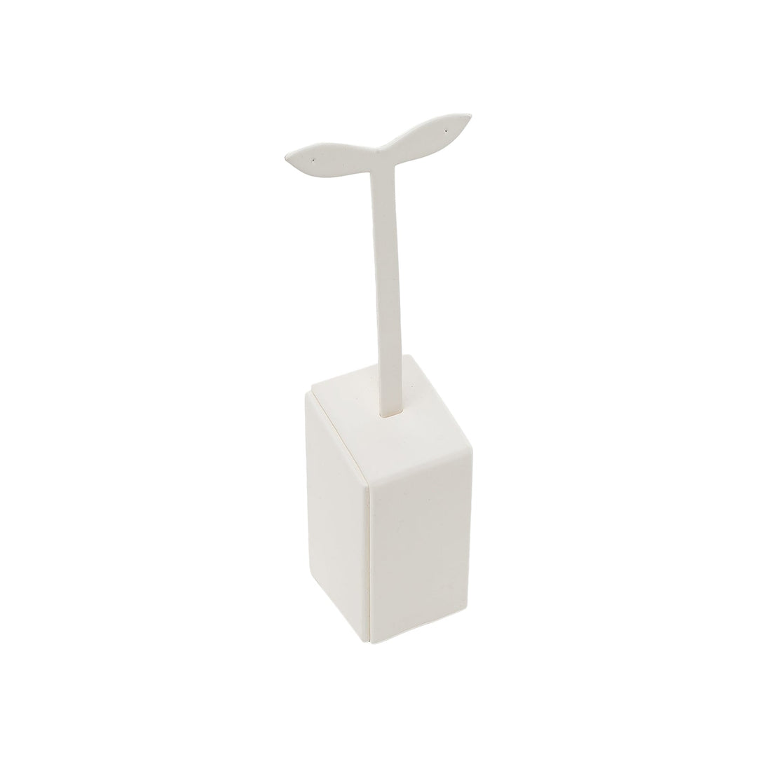 Earring Display Stands Cream Leatherette 3 Tier - BOX FOR BRITAIN