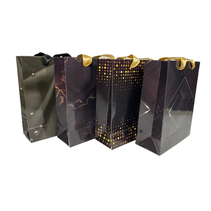 Gloss Laminated Modern Design, Ribbon Handle Paper Bags - BOX FOR BRITAIN