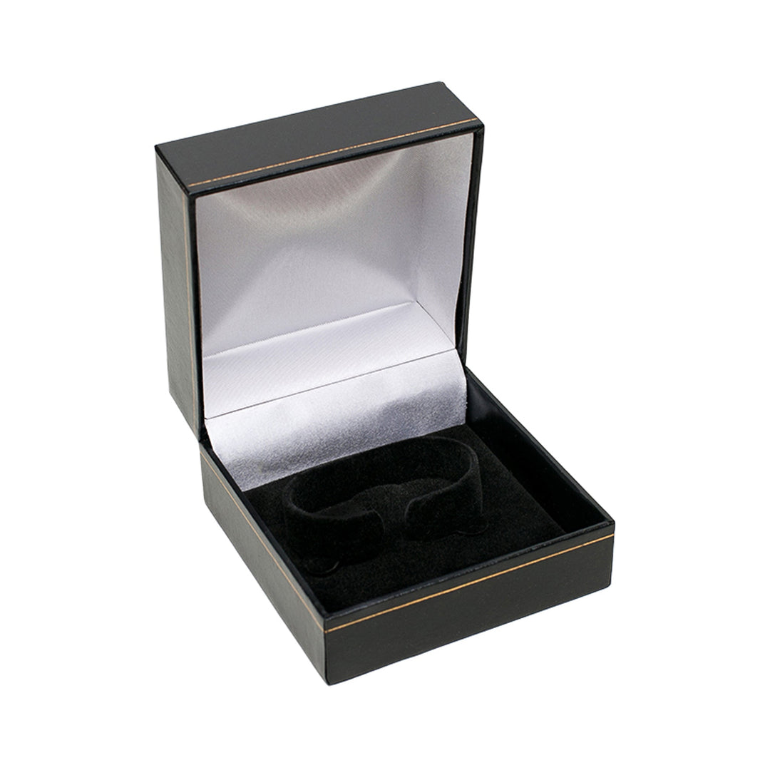 Leatherette Deep Bangle Box Black - BOX FOR BRITAIN