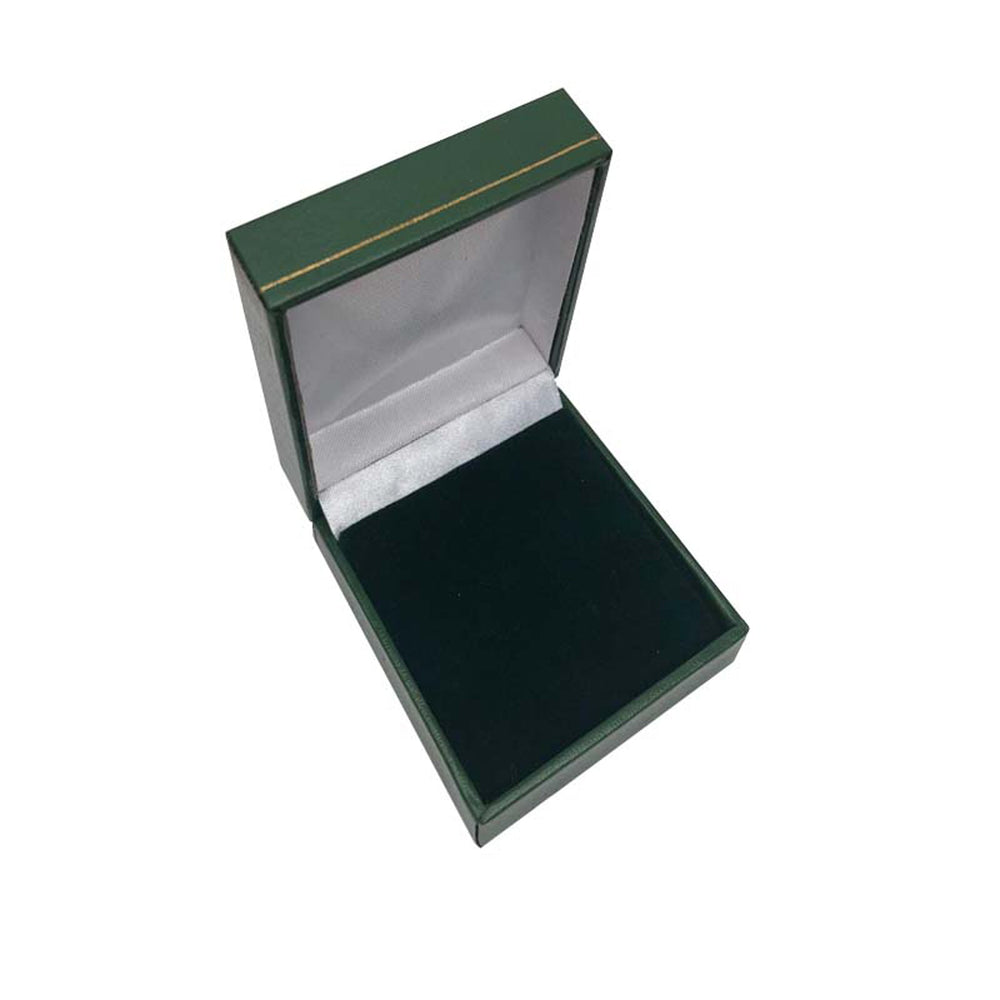 Leatherette Pendant Box Green - BOX FOR BRITAIN