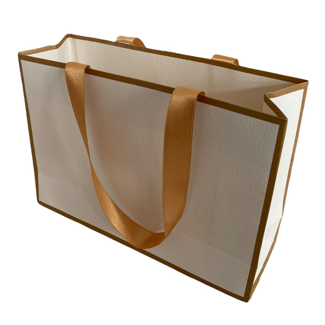 Matt Laminated Ribbon Handle Paper Bags - BOX FOR BRITAIN