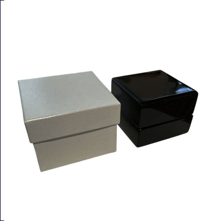 Premium Glossy Black Wooden Ring Box - BOX FOR BRITAIN