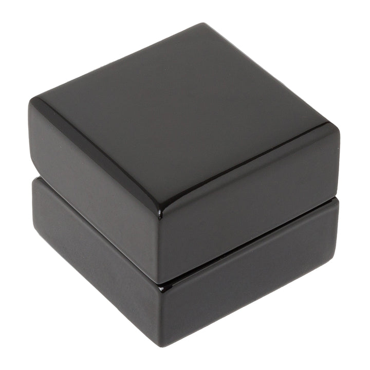 Premium Glossy Black Wooden Ring Box - BOX FOR BRITAIN