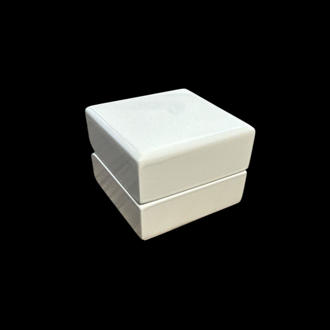 Premium Glossy White Wooden Ring Box - BOX FOR BRITAIN