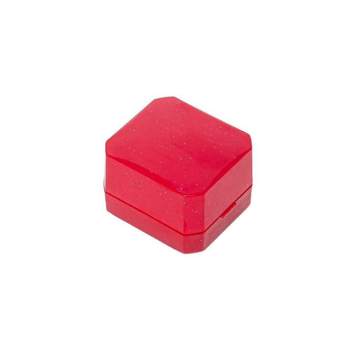 Red Plastic Ring Box with Hinge - BOX FOR BRITAIN