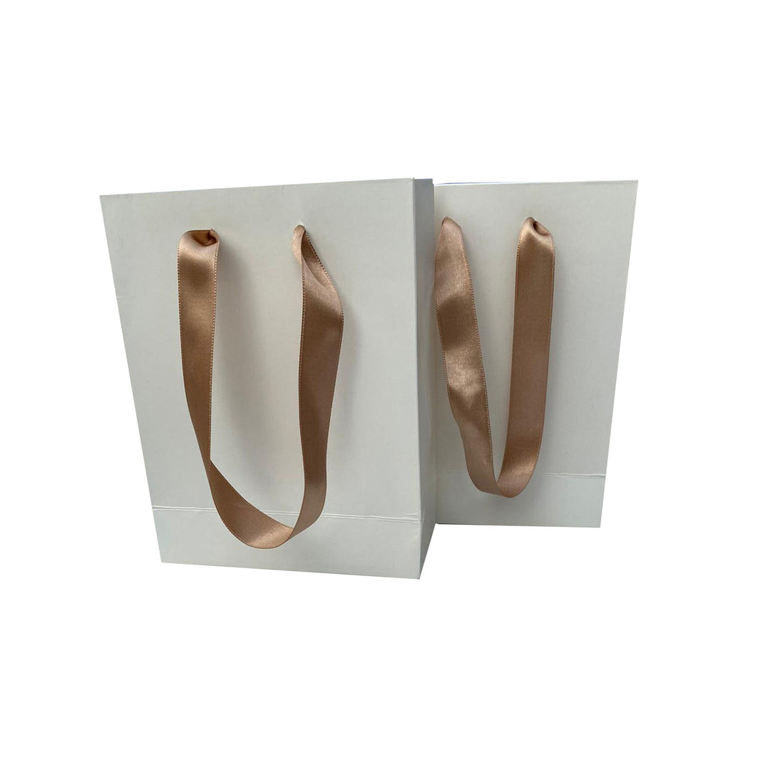 Ribbon Handle Cream Paper Bag - BOX FOR BRITAIN